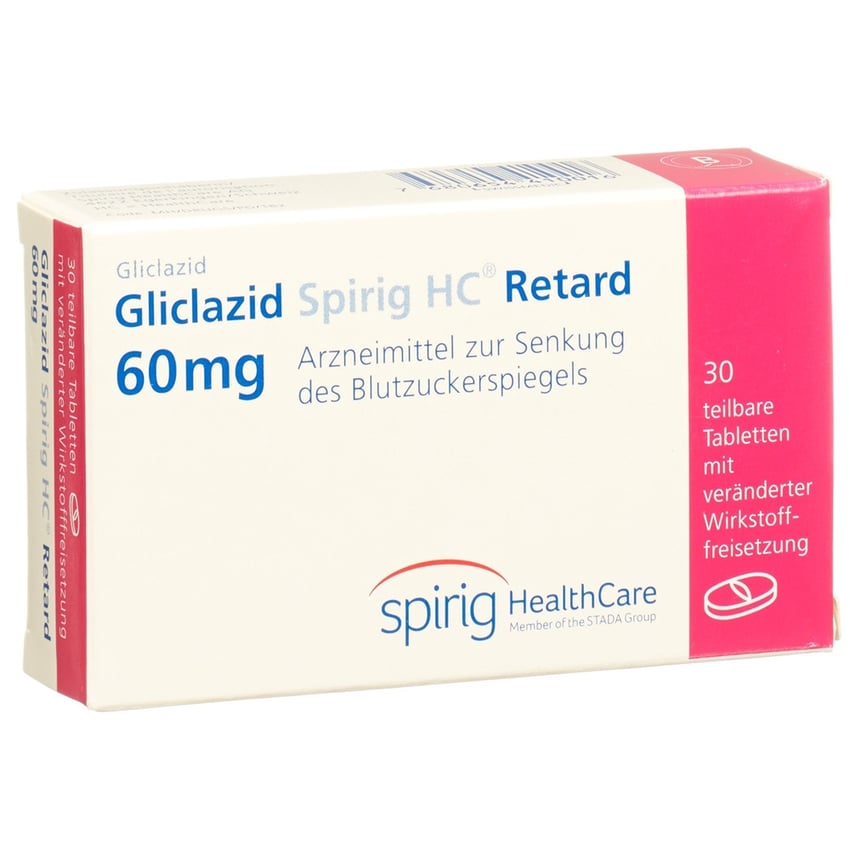 Gliclazid Spirig HC Retard 60 mg, Tabletten mit veränderter Wirkstofffreisetzung
