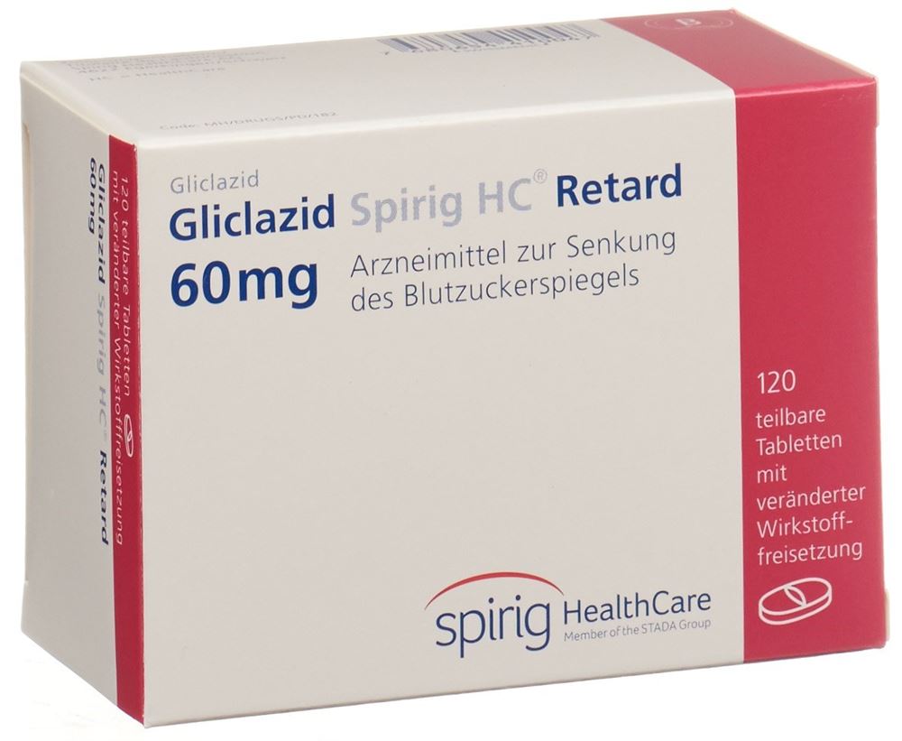 GLICLAZIDE Spirig HC Retard cpr ret 60 mg 120 pce