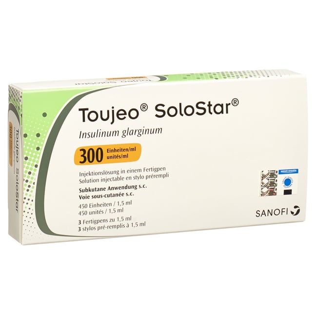 Toujeo SoloStar 300 unités/ml, solution injectable en stylo pré-rempli