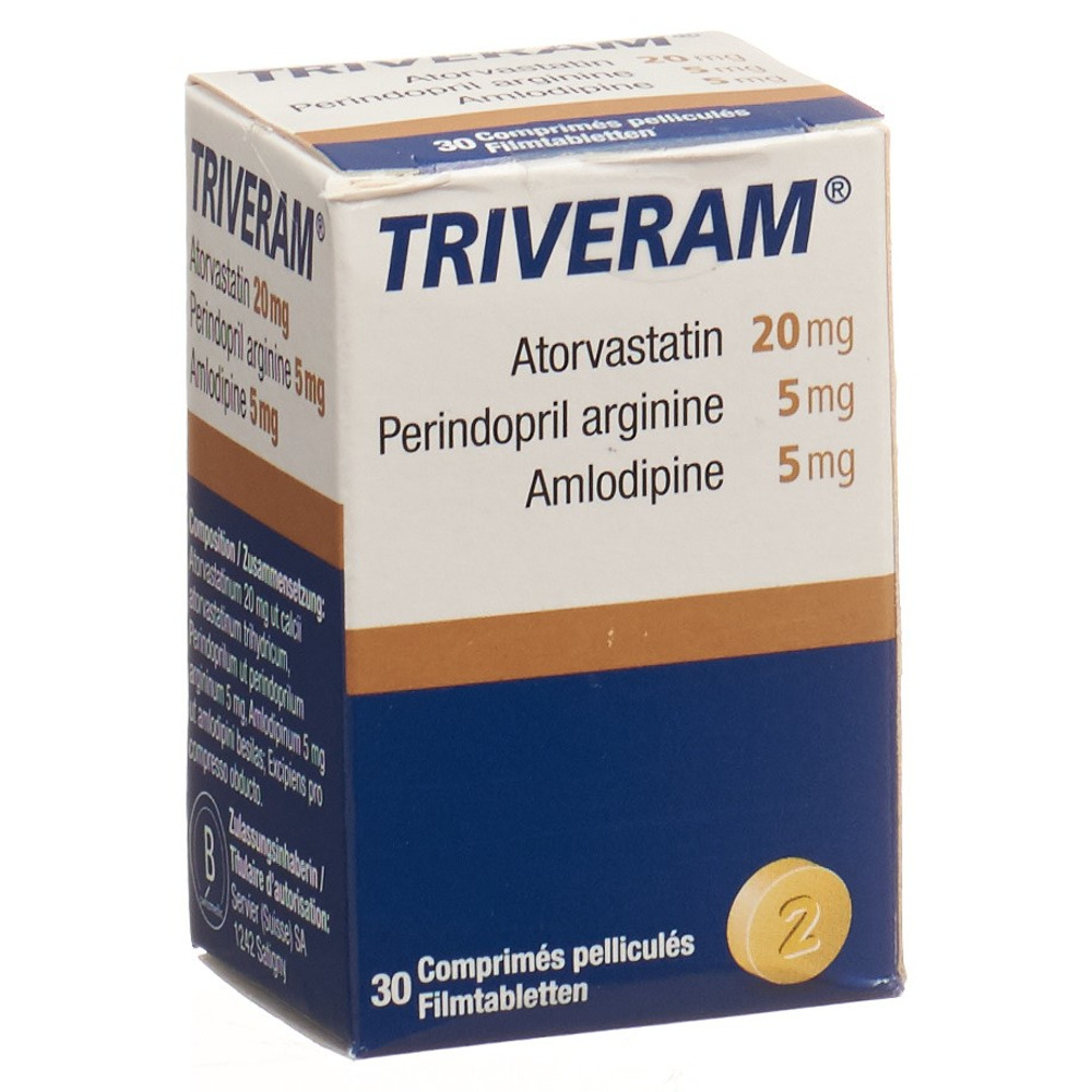 TRIVERAM cpr pell 20/5/5mg bte 30 pce