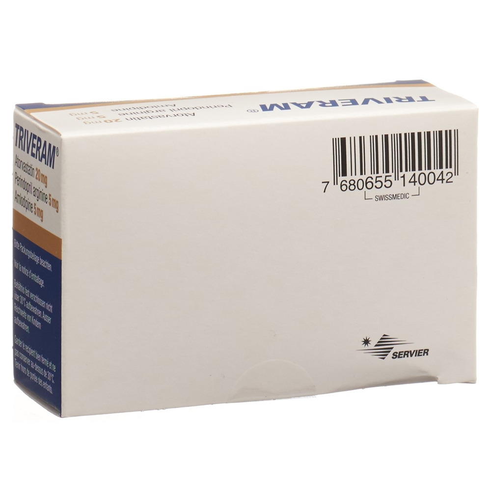 Triveram 20 / 5 / 5 mg, comprimé pelliculé