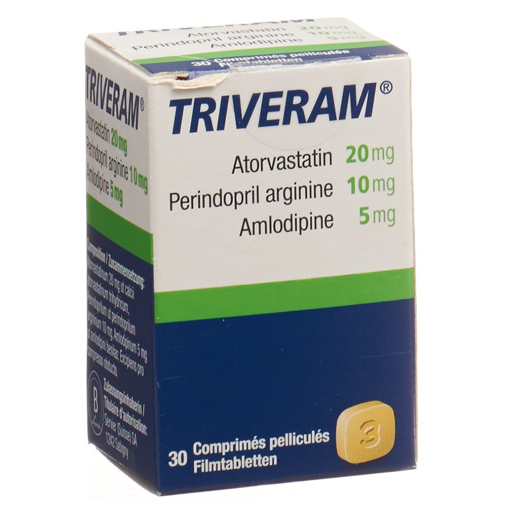 TRIVERAM cpr pell 20/10/5mg bte 30 pce