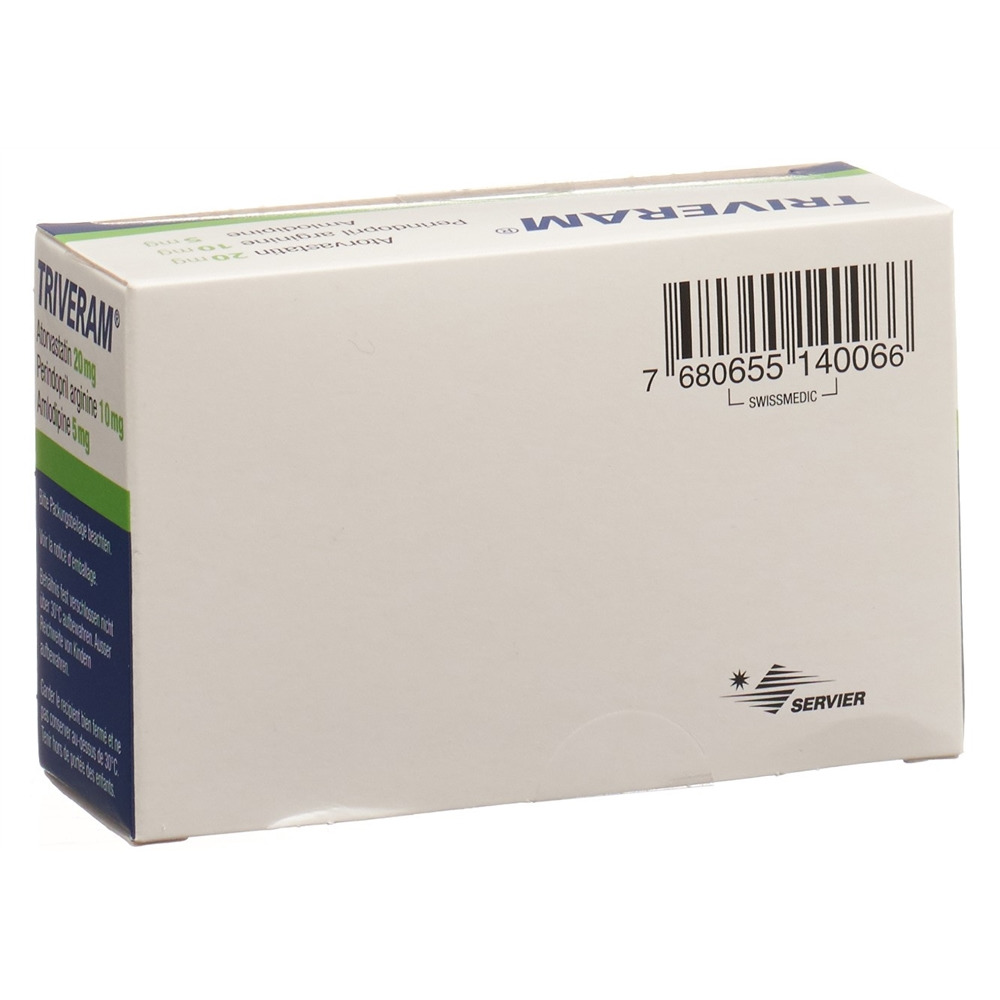 Triveram 20 / 10 / 5 mg, comprimé pelliculé