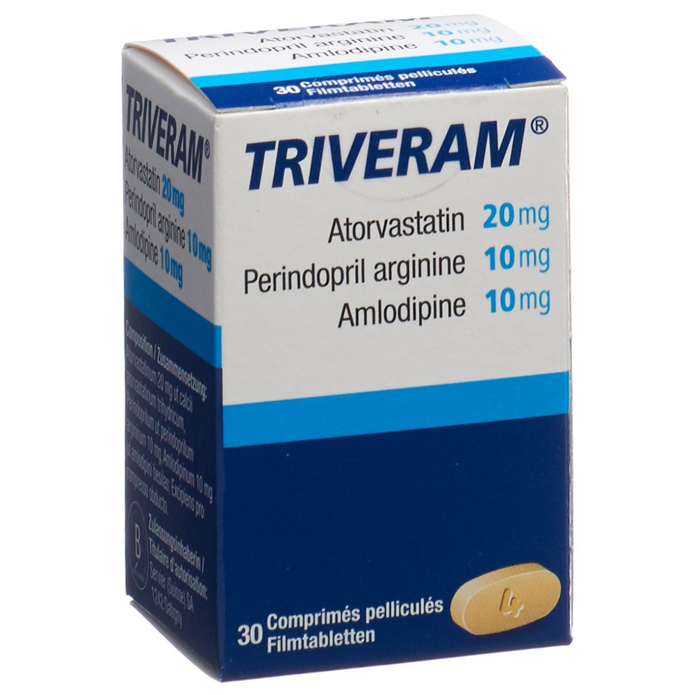 TRIVERAM cpr pell 20/10/10mg bte 30 pce