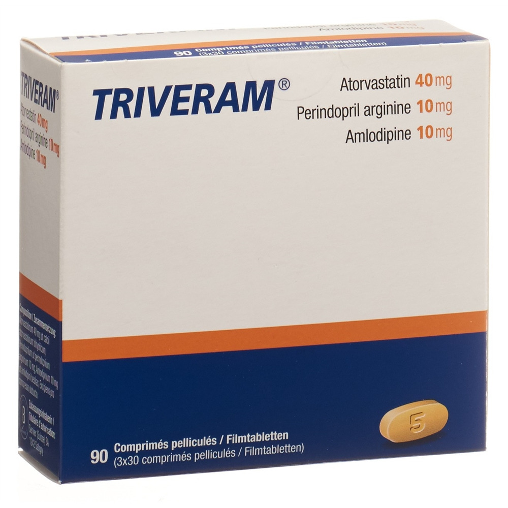 TRIVERAM cpr pell 40/10/10mg 3 bte 30 pce