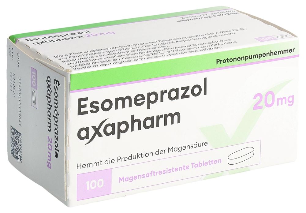 Esomeprazol Axapharm 20 mg, magensaftresistente Tabletten