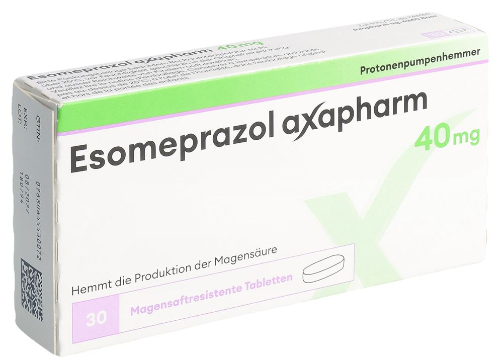 Esomeprazol Axapharm 40 mg, magensaftresistente Tabletten