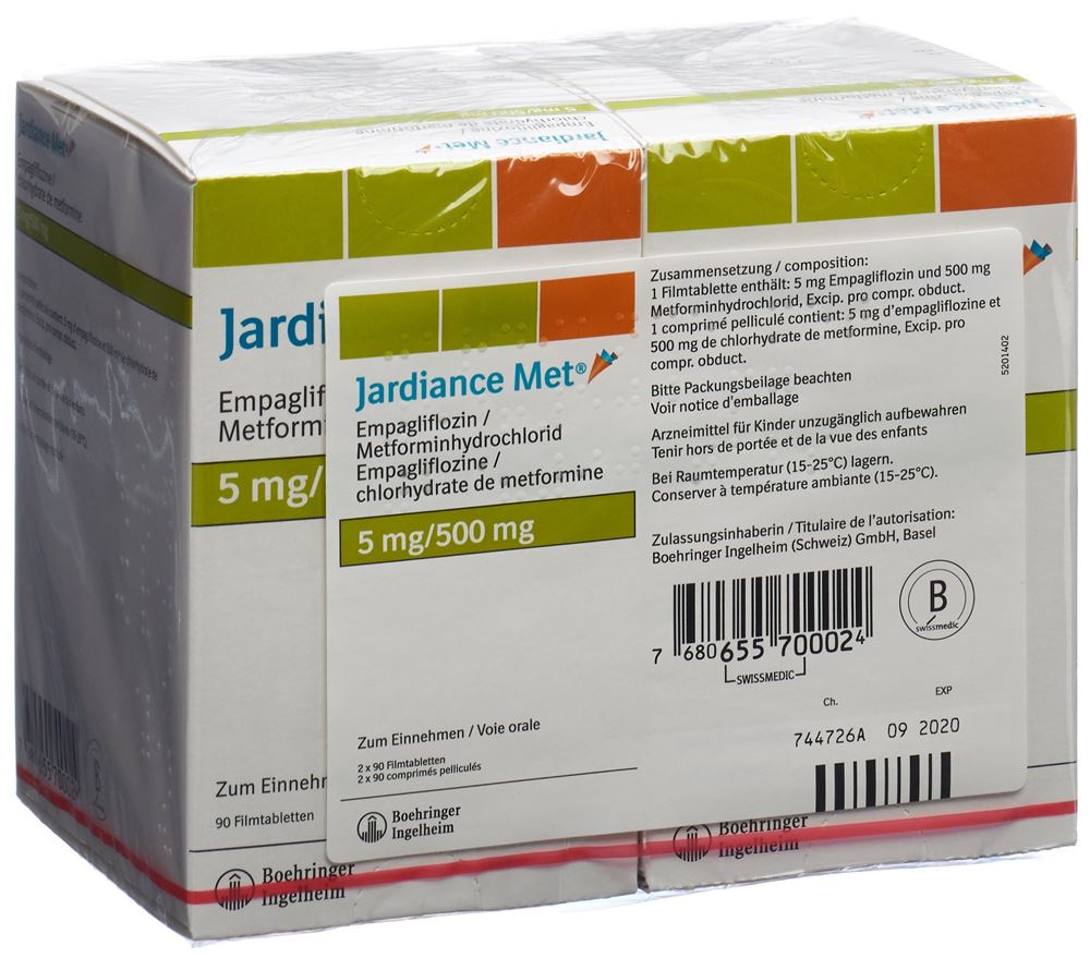 Jardiance Met 5 mg/500 mg, Filmtabletten