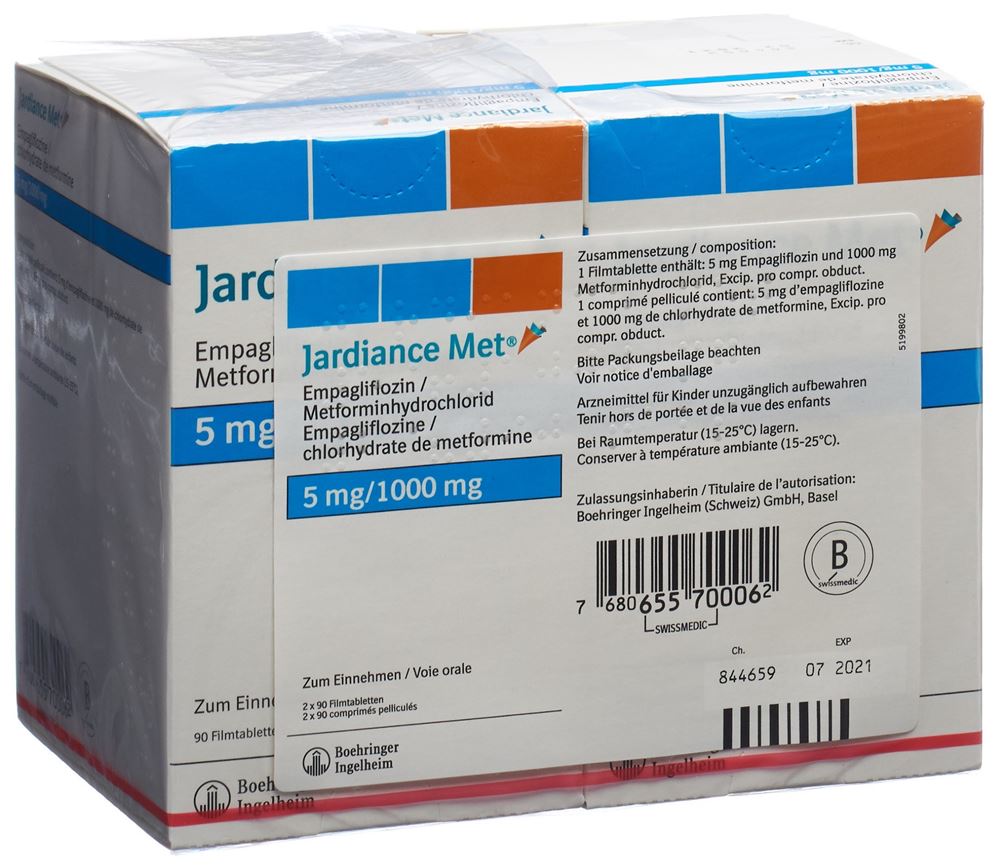 JARDIANCE MET cpr pell 5/1000mg 2 x 90 pce