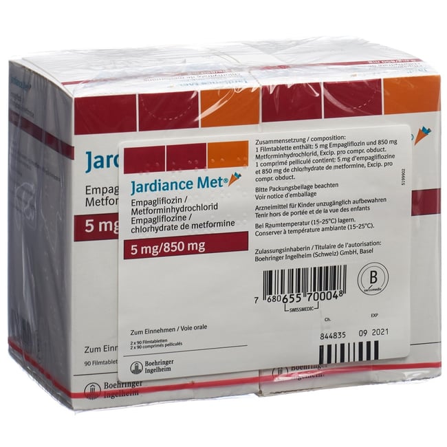 JARDIANCE MET cpr pell 5/1000mg 2 x 90 pce