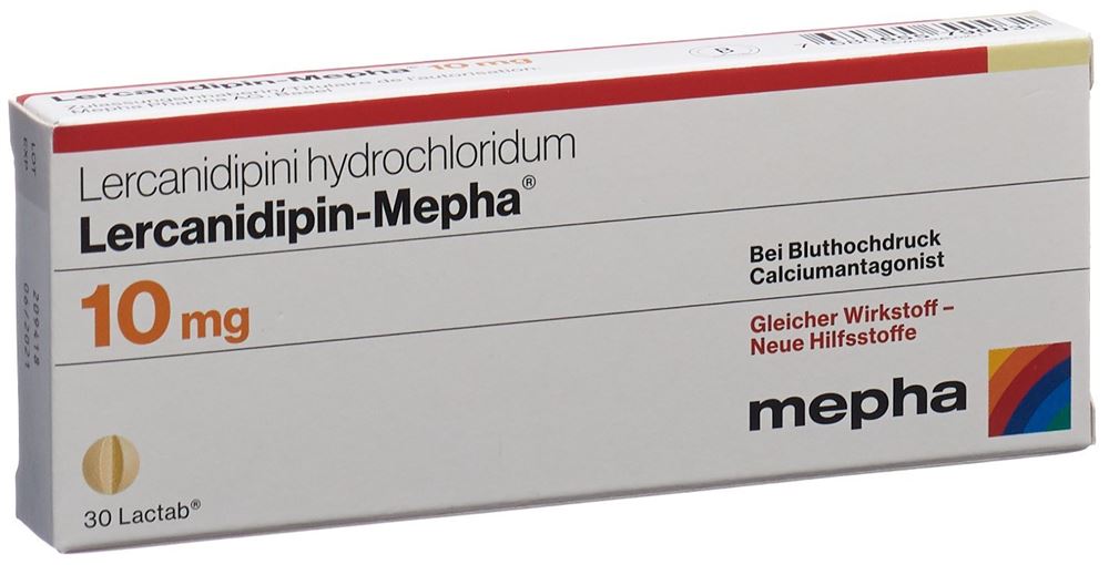 Lercanidipin-Mepha 10 mg, Filmtabletten