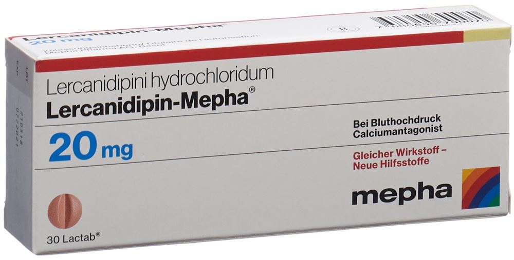LERCANIDIPIN Mepha Lactab 20 mg 30 pce