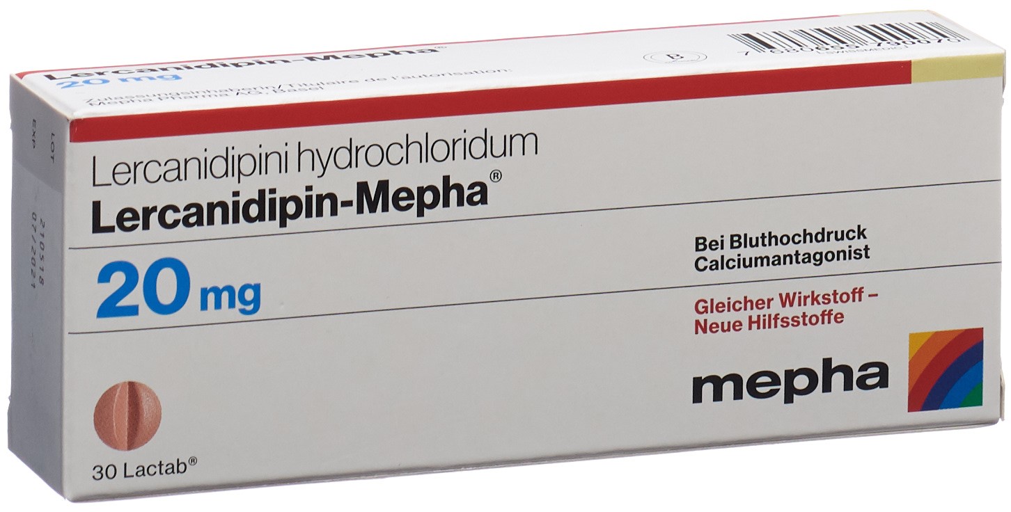 LERCANIDIPIN Mepha Lactab 20 mg 100 pce