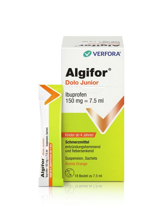 ALGIFOR Dolo Junior 150 mg/7.5ml 18 sach 7.5 ml
