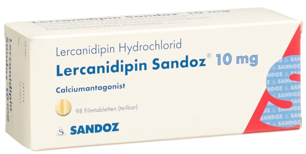 LERCANIDIPINE Sandoz cpr pell 10 mg 98 pce