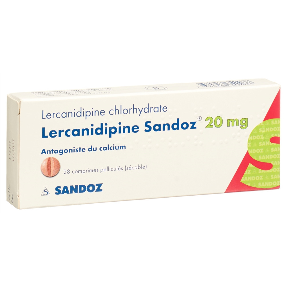 Lercanidipin Sandoz 20 mg, Filmtabletten