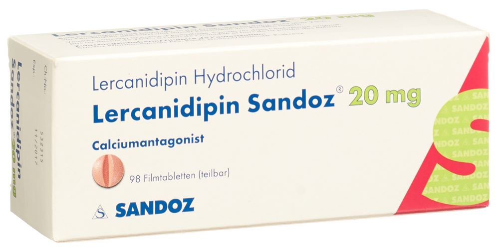 LERCANIDIPINE Sandoz cpr pell 20 mg 98 pce