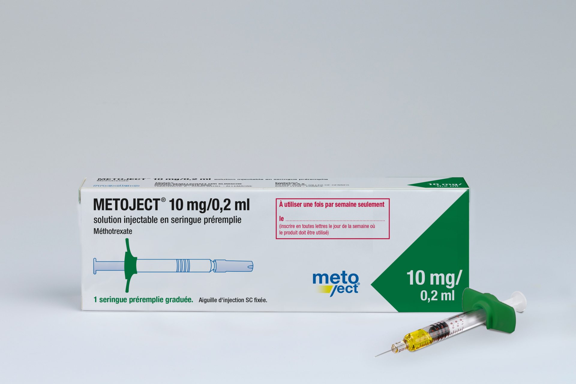 Metoject Auto-injecteur, sol inj 20 mg / 0.4 ml s tamp (ancien), injecteur 1 pce
