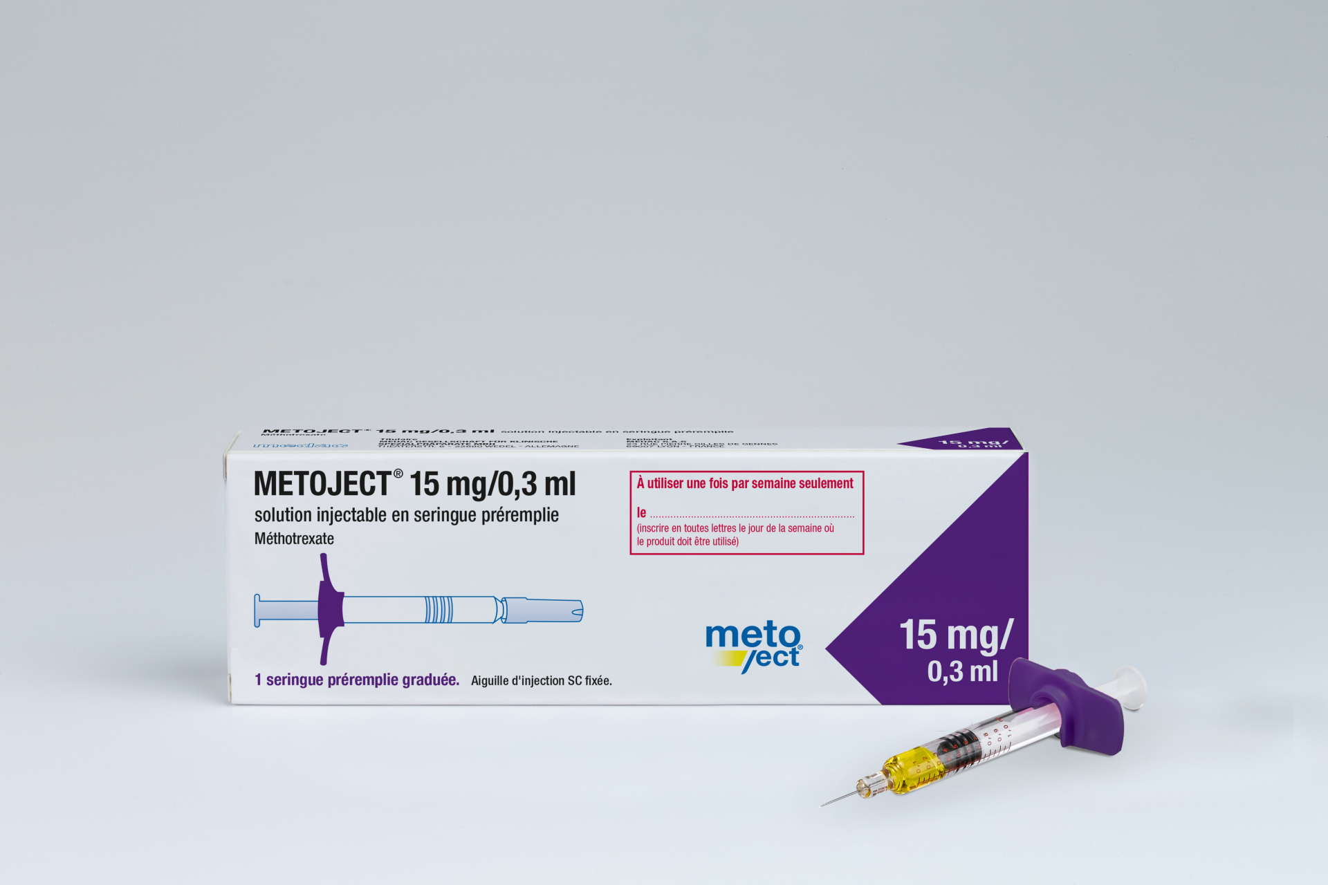 Metoject Auto-injecteur, sol inj 22.5 mg / 0.45 ml s tamp (ancien), injecteur 1 pce