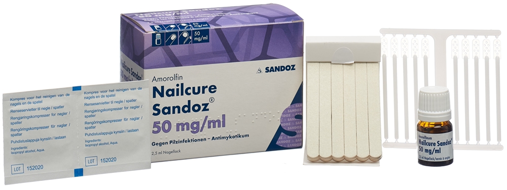 NAILCURE Sandoz vernis ongles 50 mg/ml 2.5 ml