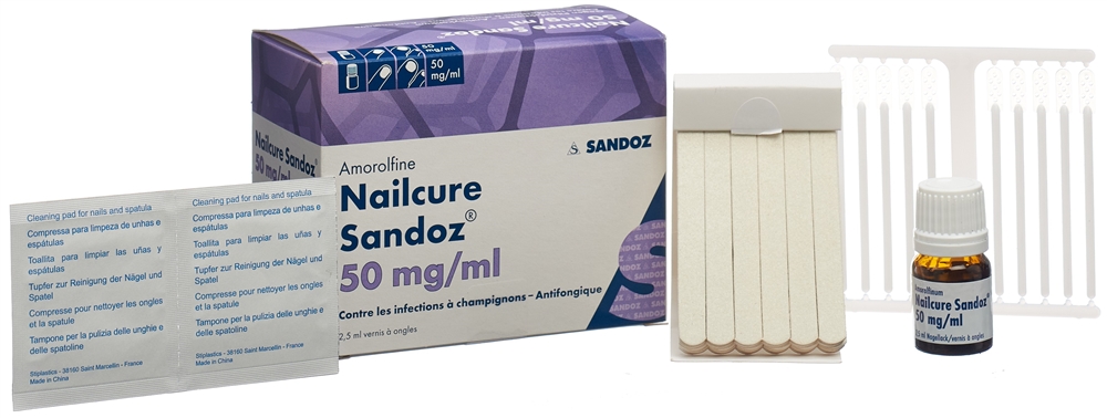 NAILCURE Sandoz vernis ongles 50 mg/ml 2.5 ml