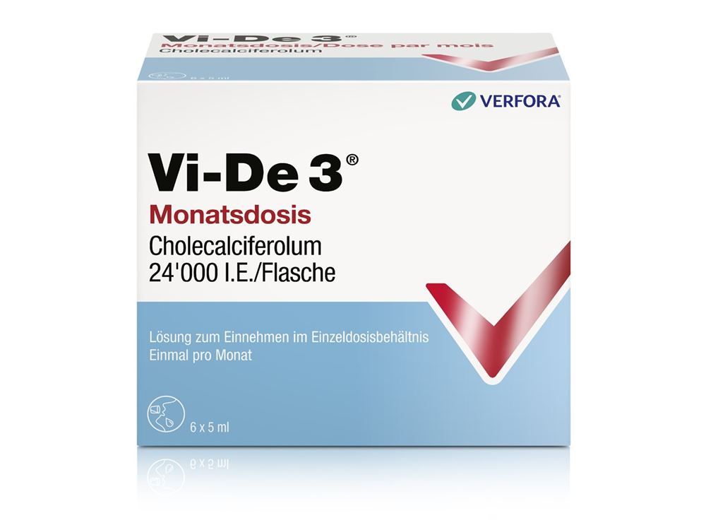 VI-DE 3 dose par mois sol 24000 UI/5ml 6 fl 5 ml