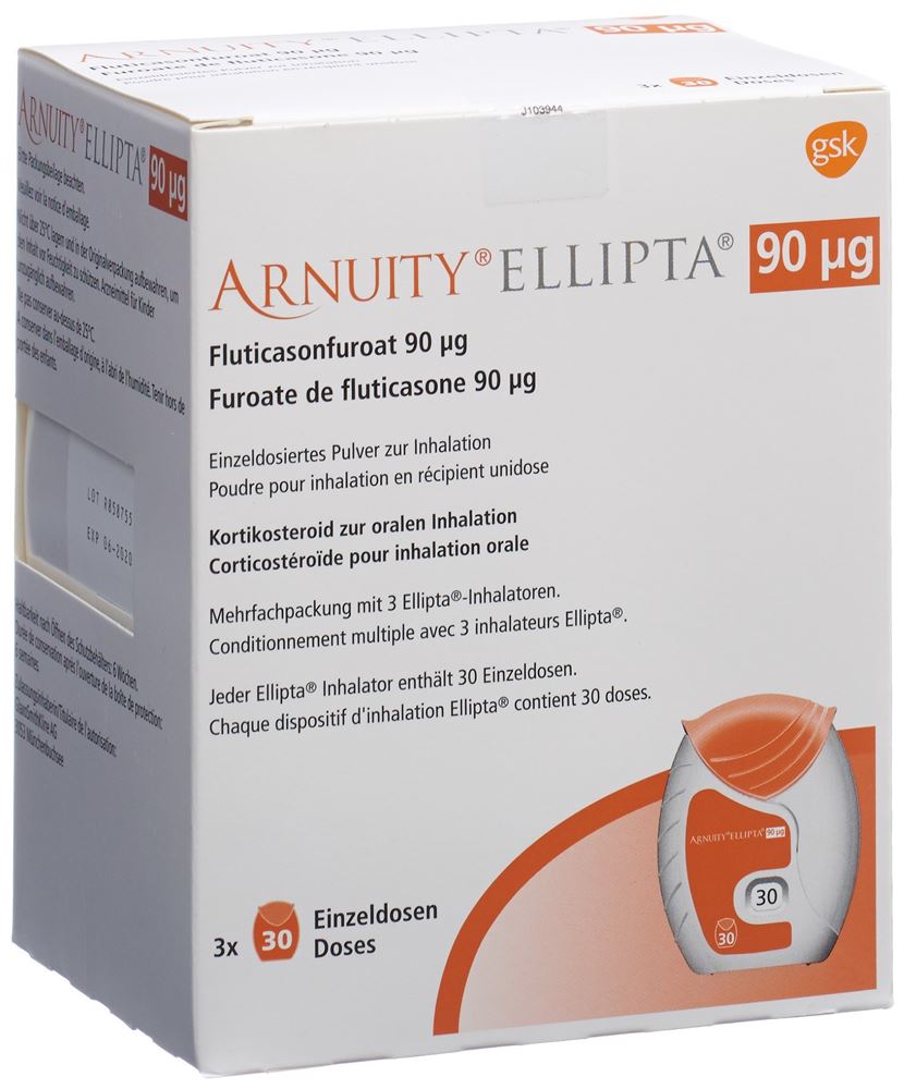 Arnuity Ellipta 90 mcg, Einzeldosiertes Pulver zur Inhalation