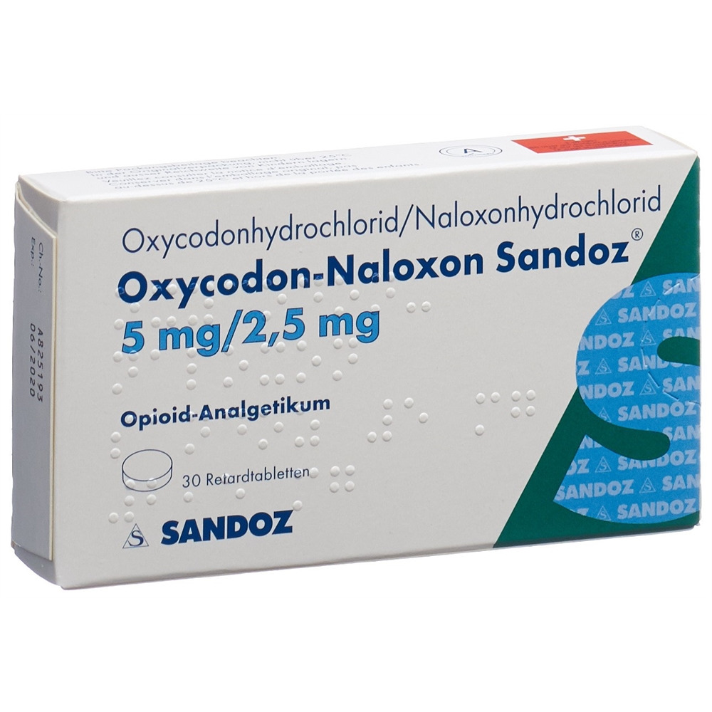 Oxycodon-Naloxon Sandoz 5 mg/2.5 mg, Retardtabletten