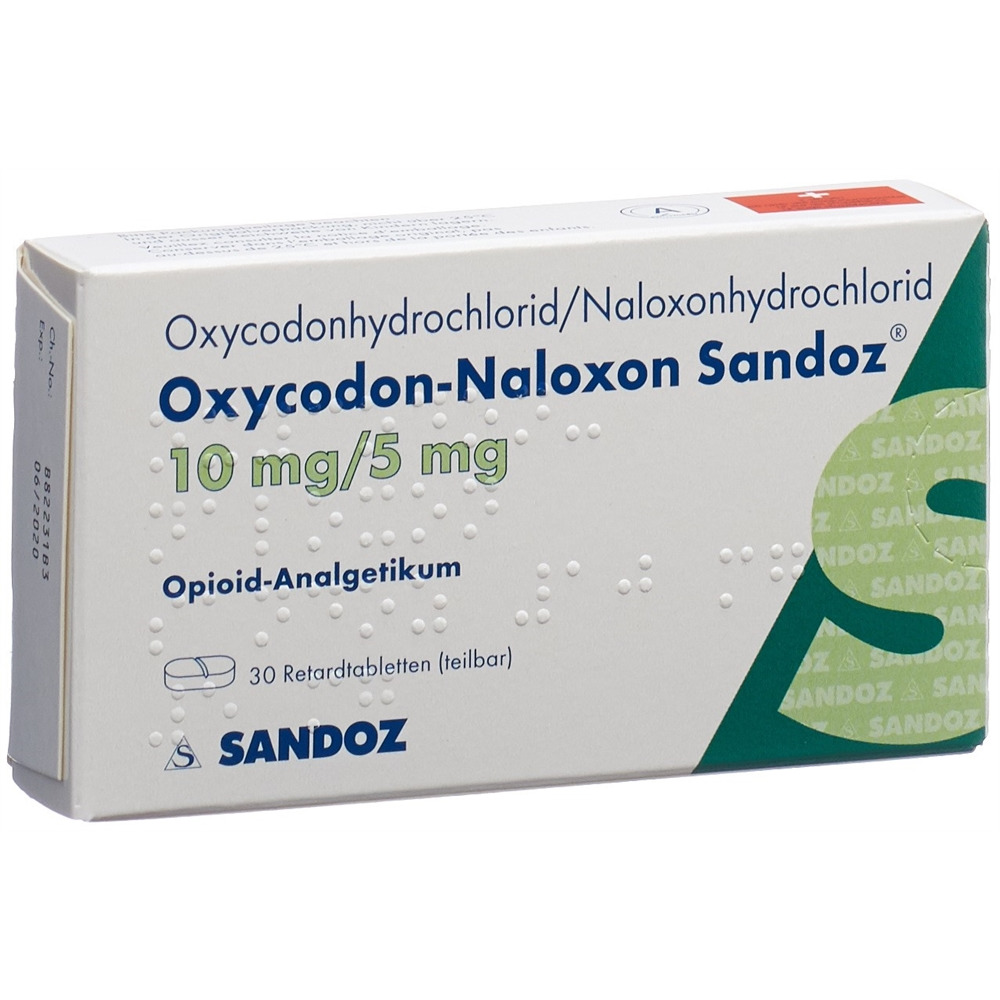 OXYCODONE-NALOXONE Sandoz cpr ret 10/5 mg 30 pce