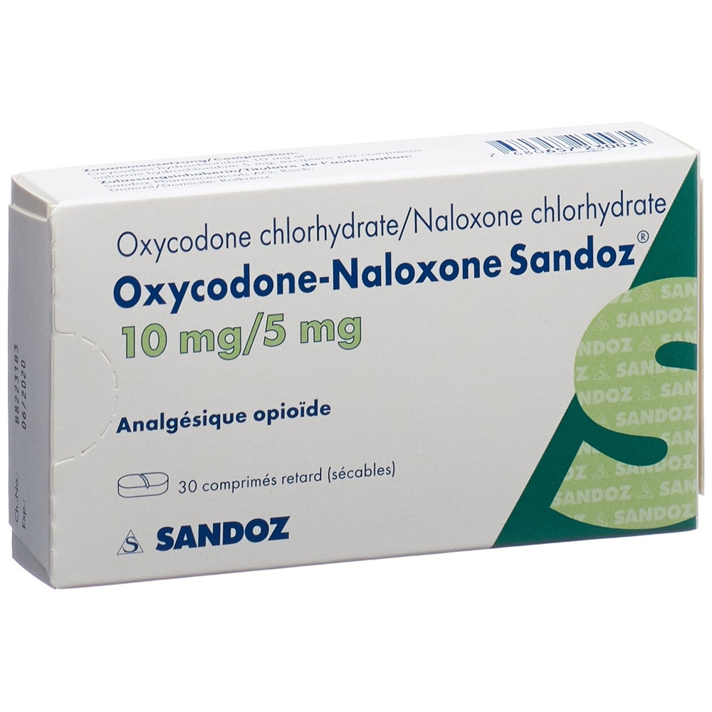 OXYCODONE-NALOXONE Sandoz cpr ret 10/5 mg 30 pce