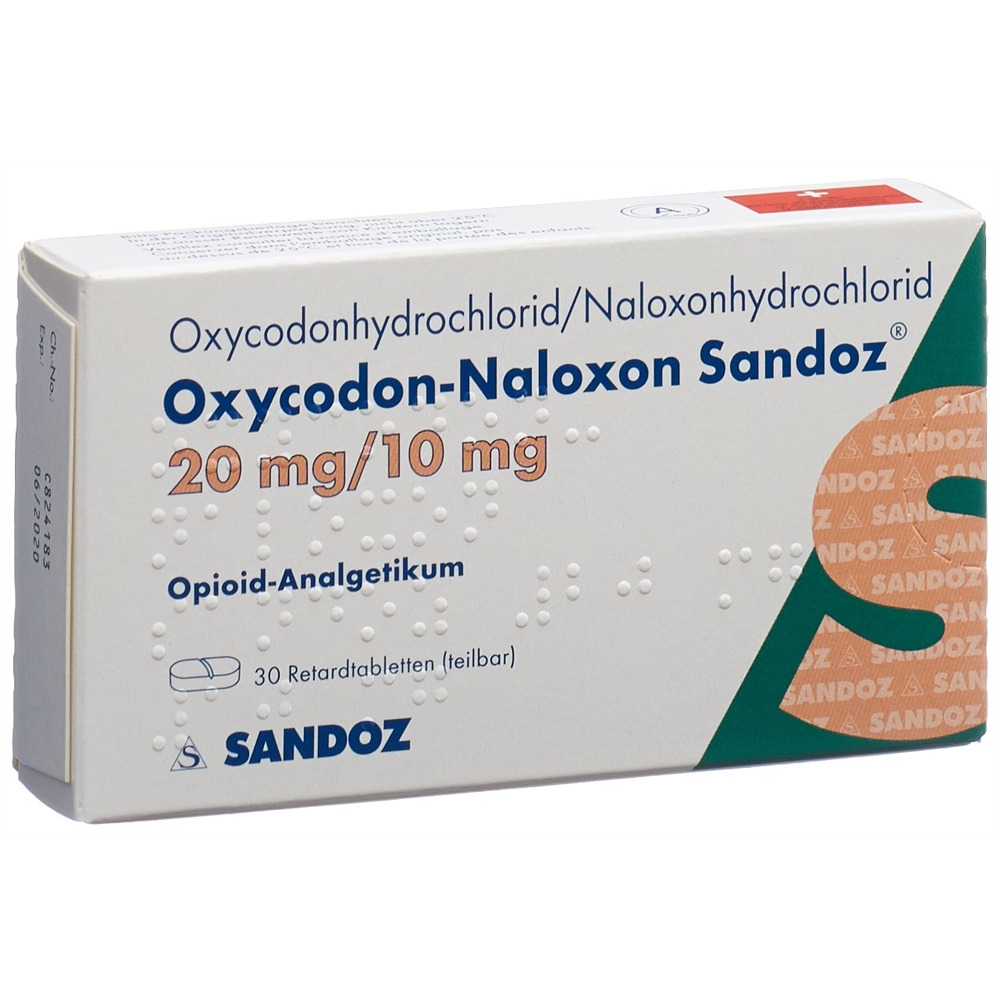 Oxycodon-Naloxon Sandoz 20 mg/10 mg, Retardtabletten
