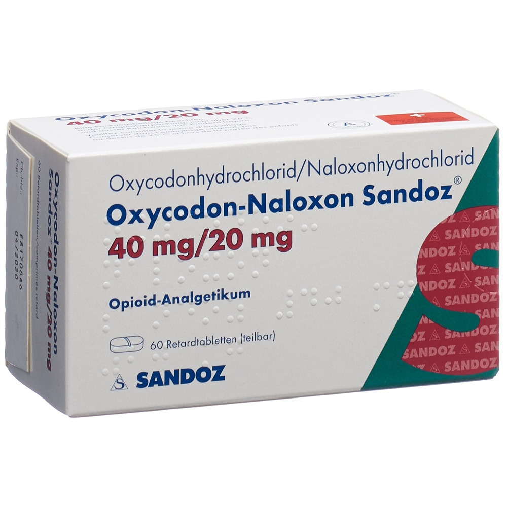 OXYCODONE-NALOXONE Sandoz cpr ret 40/20 mg 60 pce
