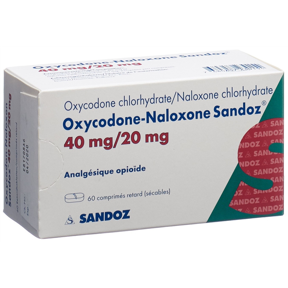 OXYCODONE-NALOXONE Sandoz cpr ret 40/20 mg 60 pce