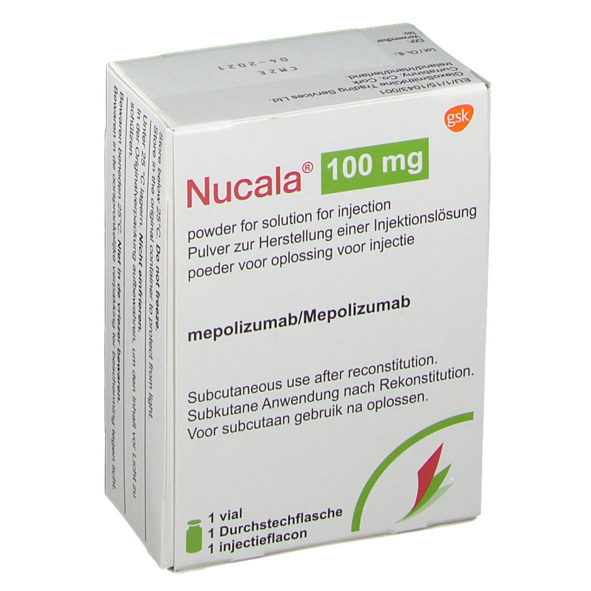 Nucala 100 mg, Lyophilisat zur Herstellung einer Injektionslösung