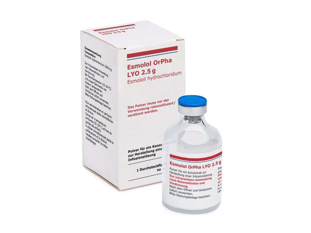 ESMOLOL OrPha LYO subst sèche 2.5 g 1 flac 50 ml