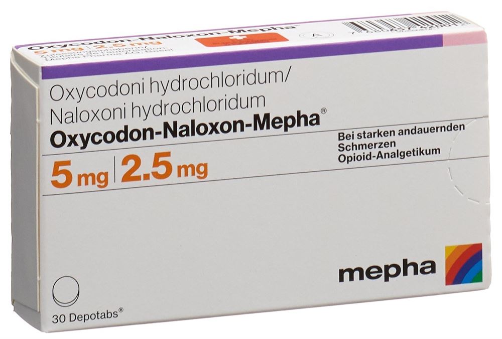 OXYCODON-NALOXON Mepha cpr ret 5mg/2.5mg 30 pce