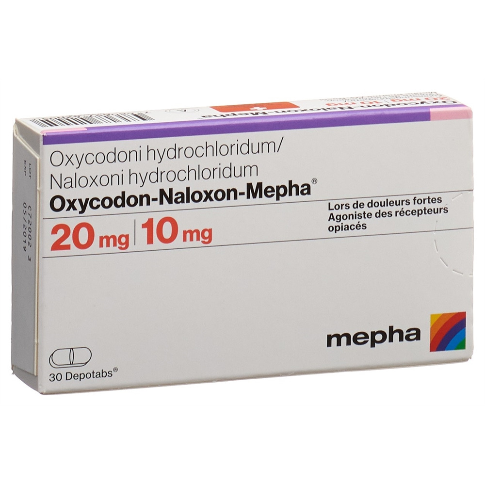 OXYCODON-NALOXON Mepha cpr ret 20mg/10mg 30 pce