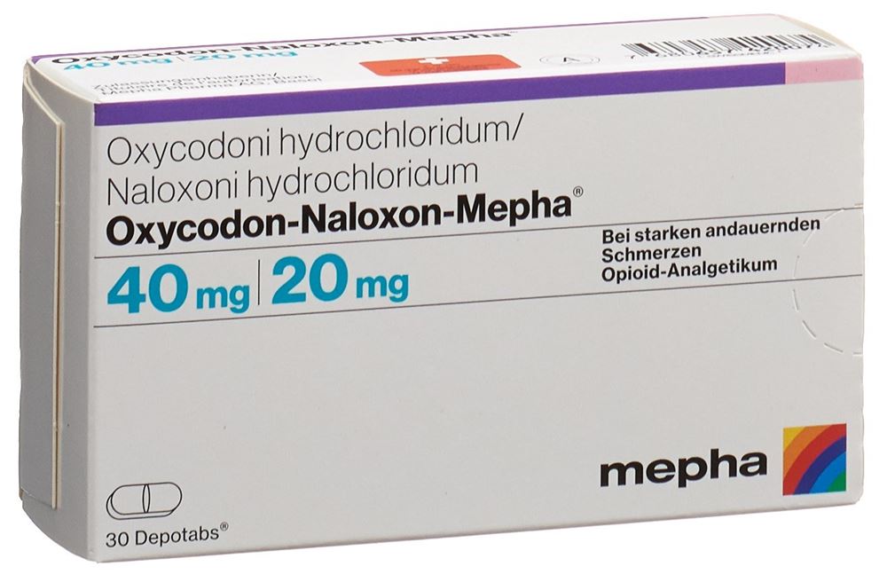 Oxycodon-Naloxon-Mepha 40 mg/20 mg, Retardtabletten