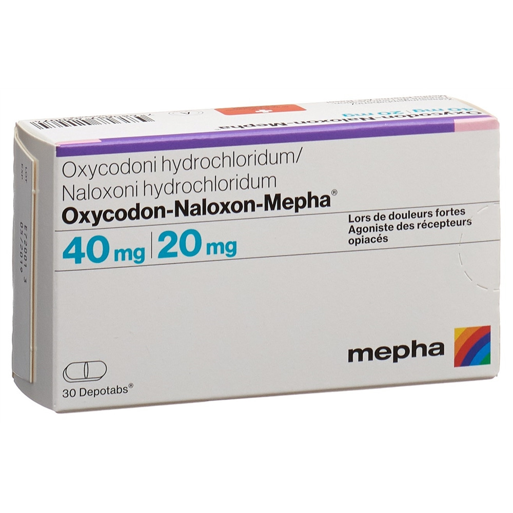 Oxycodon-Naloxon-Mepha 40 mg/20 mg, Retardtabletten