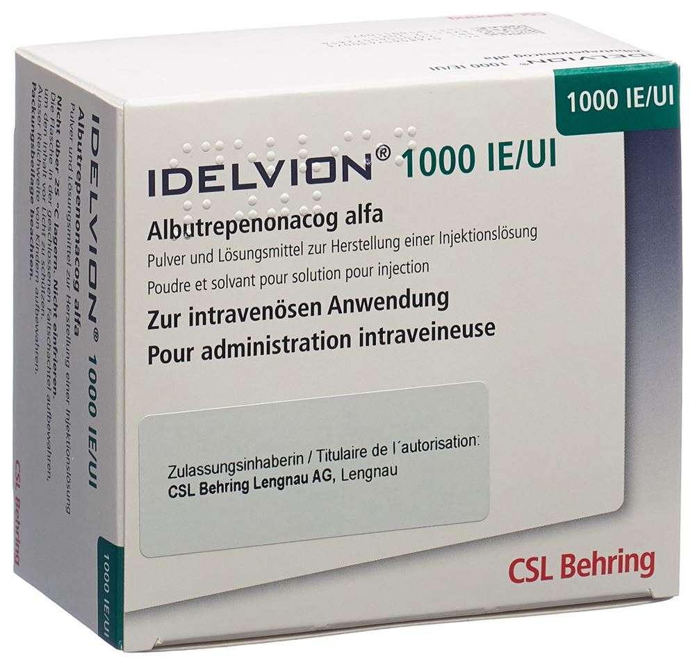 IDELVION 1000 UI pdr et solv p sol inj