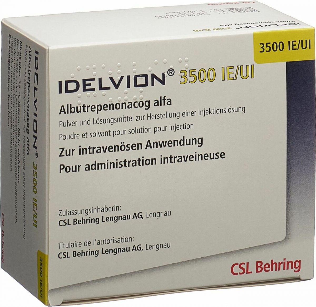 Idelvion 3500 IU, Pulver und Lösungsmittel zur Herstellung einer Injektionslösung