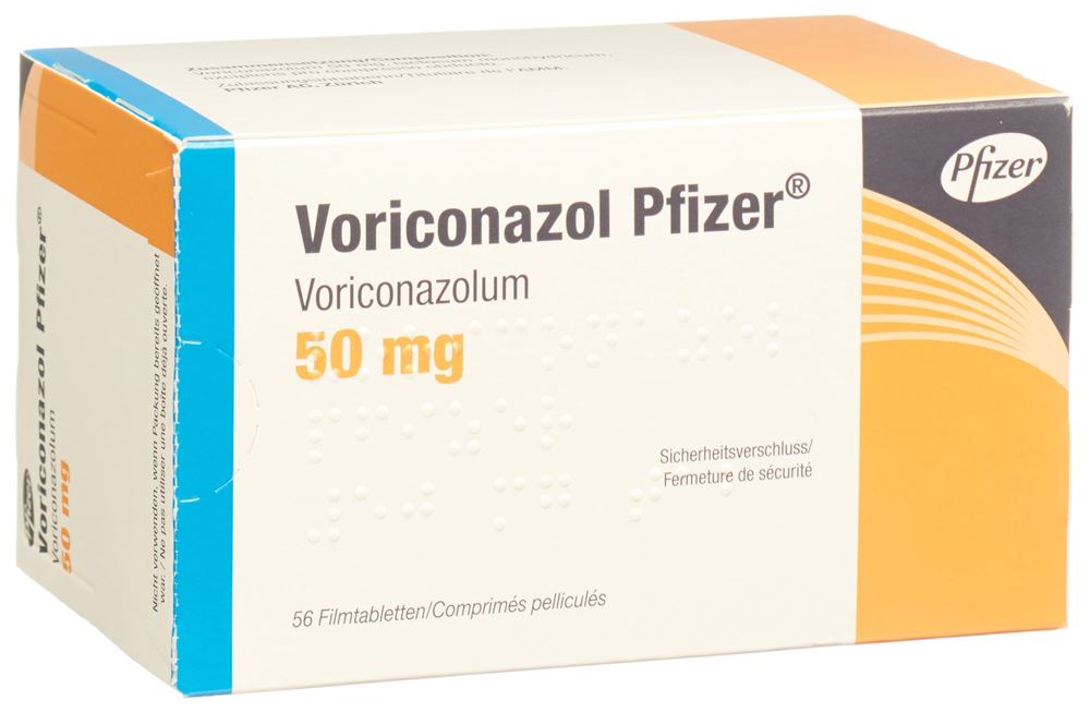 Voriconazol Pfizer 50 mg, Filmtabletten