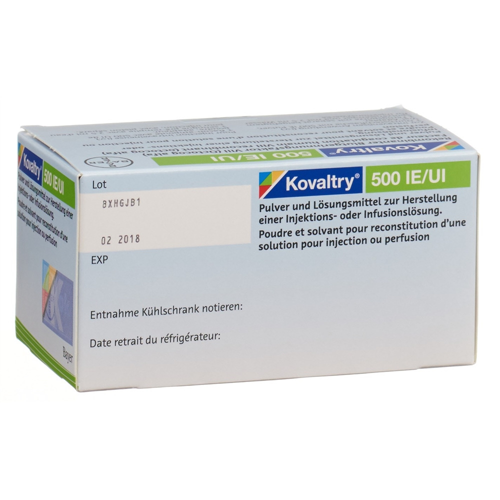 Kovaltry 500 I.E., Pulver und Lösungsmittel zur Herstellung einer Injektions- oder Infusionslösung