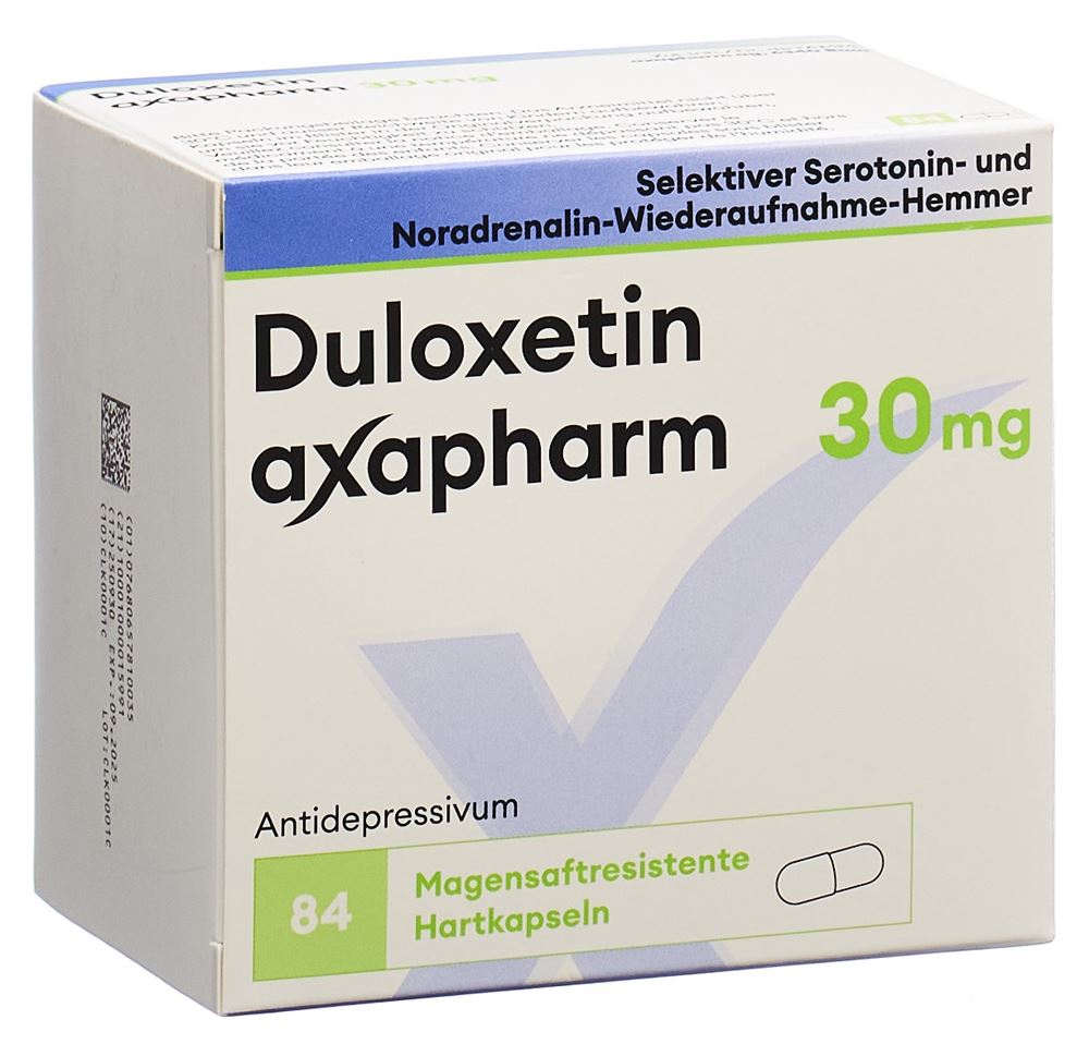 Duloxetin Axapharm 30 mg, magensaftresistente Hartkapseln