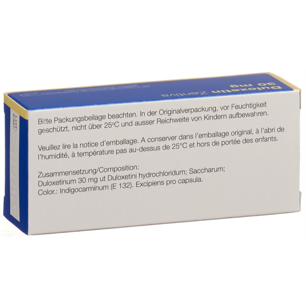 Duloxetin Zentiva 30 mg, magensaftresistente Hartkapseln