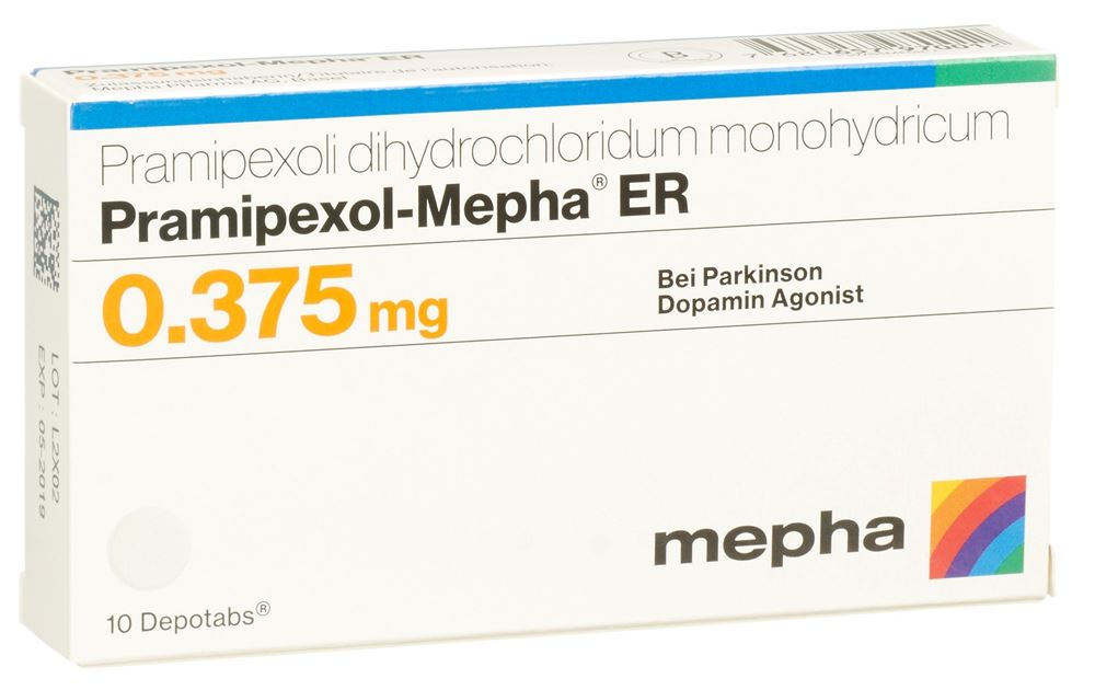 Pramipexol-Mepha ER 0.375 mg, Depotabs