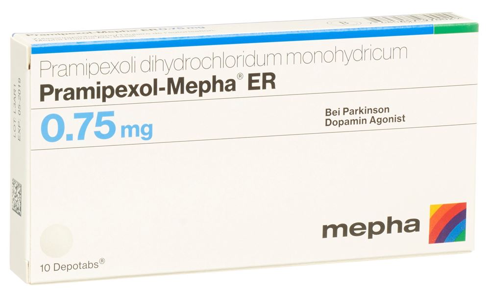 PRAMIPEXOL Mepha ER depotabs 0.75 mg 10 pce
