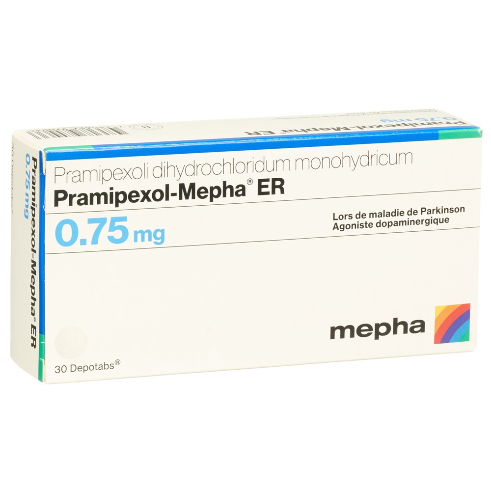 PRAMIPEXOL Mepha ER depotabs 0.75 mg 30 pce