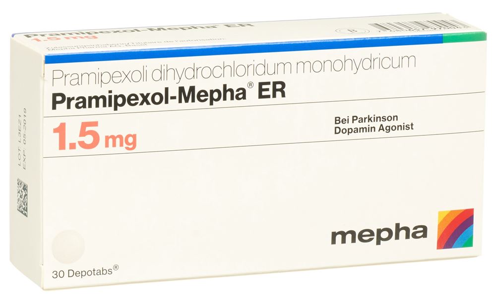 Pramipexol-Mepha ER 1.5 mg, Depotabs
