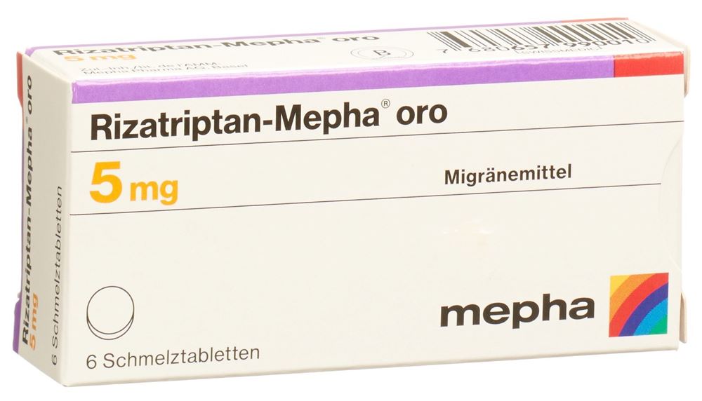 RIZATRIPTAN Mepha oro cpr orodisp 5 mg 6 pce